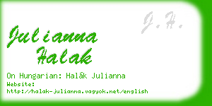 julianna halak business card