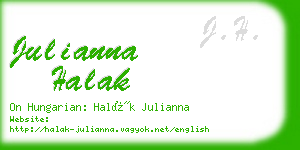 julianna halak business card